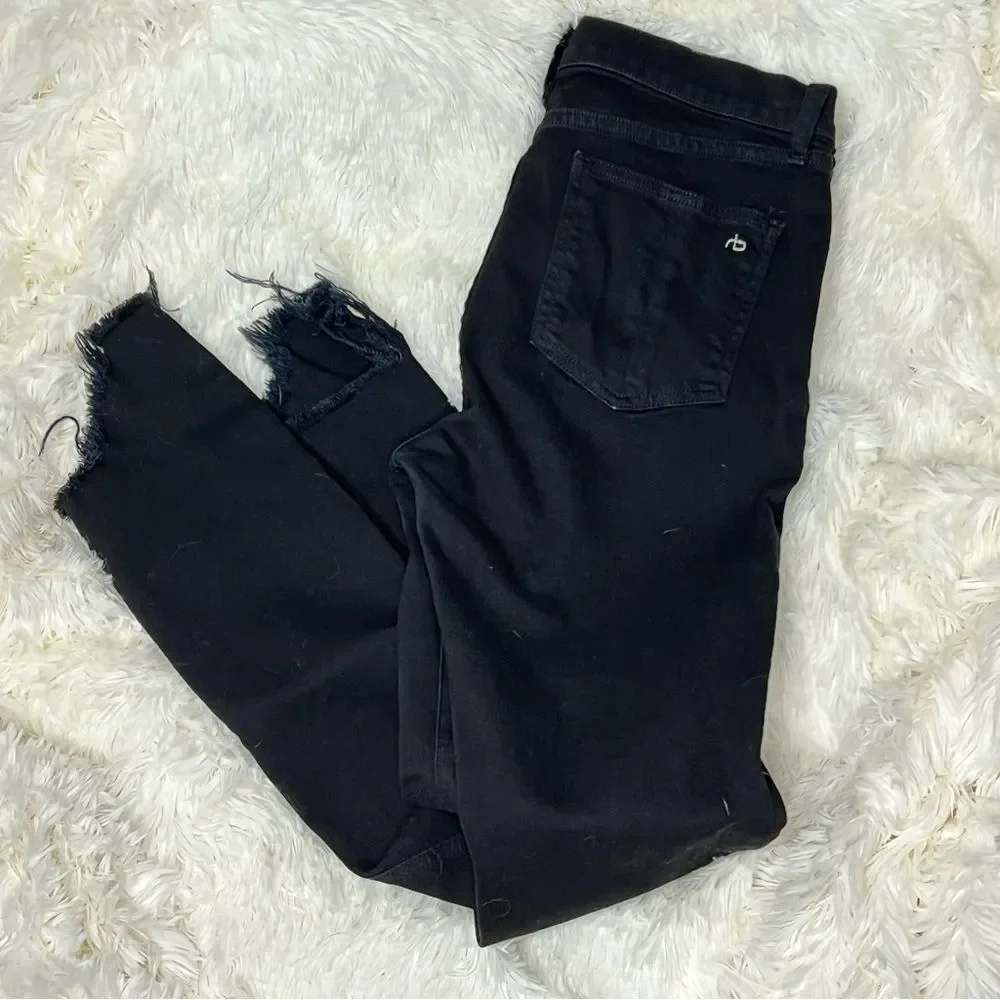 Rag and Bone 10 inch capri destroyed hem